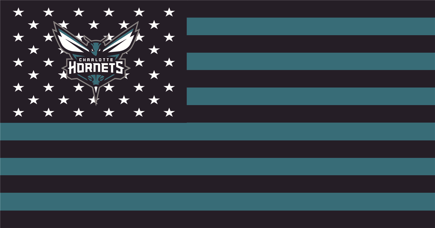 Charlotte Hornets Flags iron on transfers